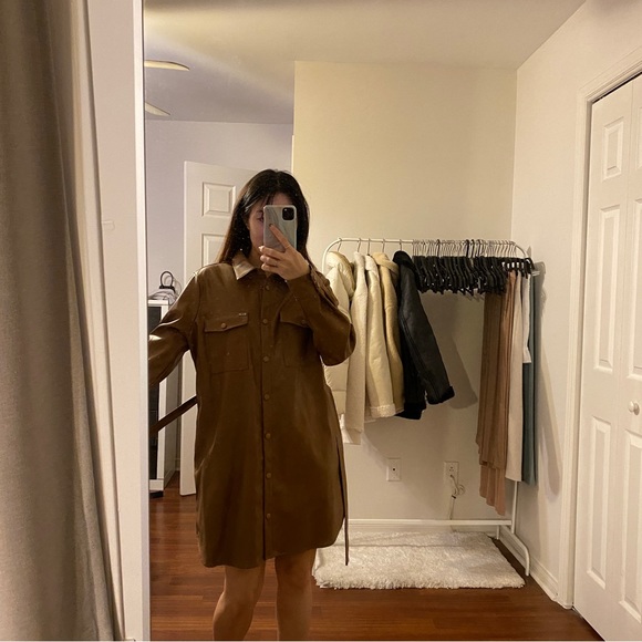 SAN FRANCISCO leather button jacket/dress - Picture 4 of 9